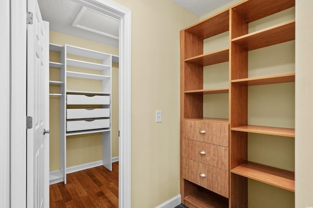 1205 Woodruff Ct, Conway, SC 29526 - spacious closet featuring dark wood finished floors