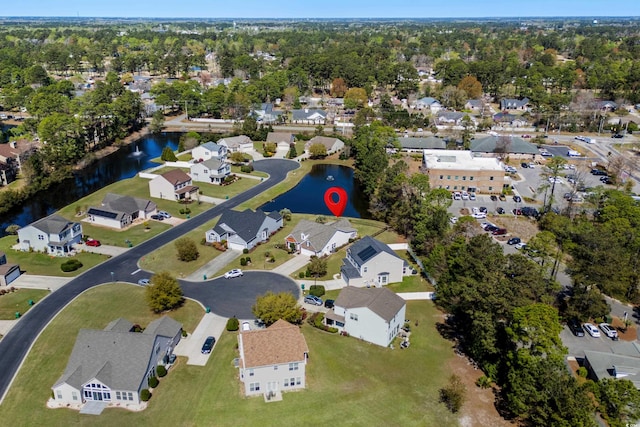 1205 Woodruff Ct, Conway, SC 29526 - aerial view of property's location featuring a nearby body of water and nearby suburban area