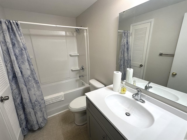 5905 S Kings Hwy Unit 1116, Myrtle Beach, SC 29575 - full bath with vanity, toilet, tile patterned flooring, and shower / bath combination with curtain