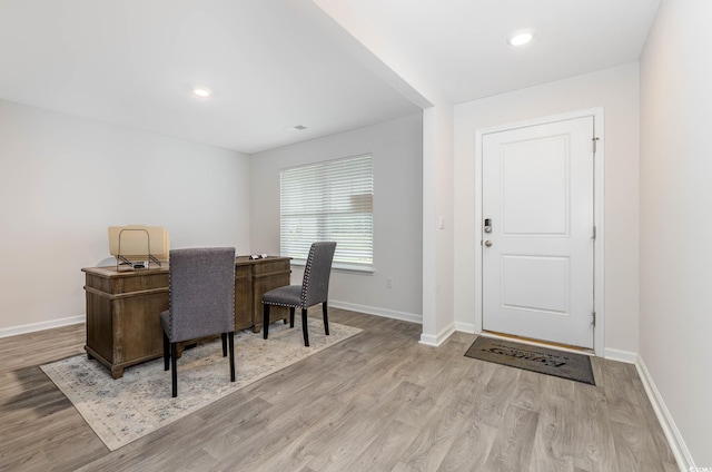 4484 E Coast Ln, Shallotte, NC 28470 - home office with wood finished floors and baseboards