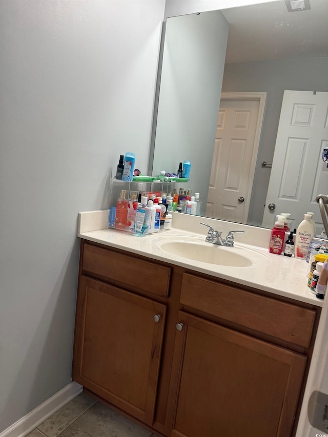 1001 Leatherman Rd, Conway, SC 29527 - bathroom featuring vanity and tile patterned flooring