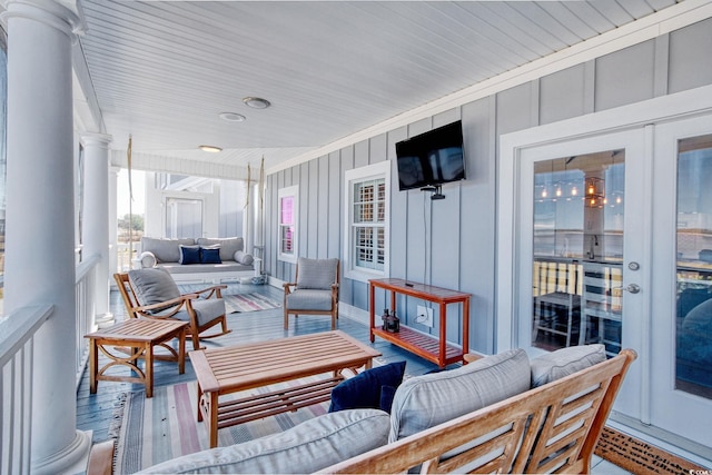 2425 S Bay St, Georgetown, SC 29440 - sunroom featuring french doors
