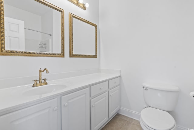 2081 Silvercrest Dr Unit G, Myrtle Beach, SC 29579 - bathroom featuring toilet, baseboards, vanity, and tile patterned floors