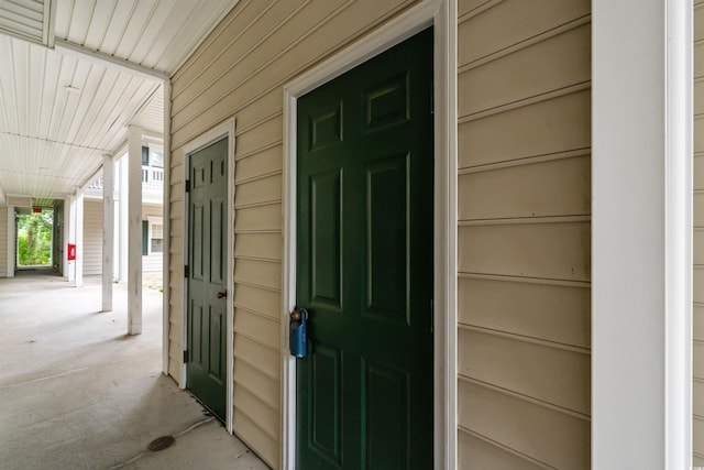 view of doorway to property