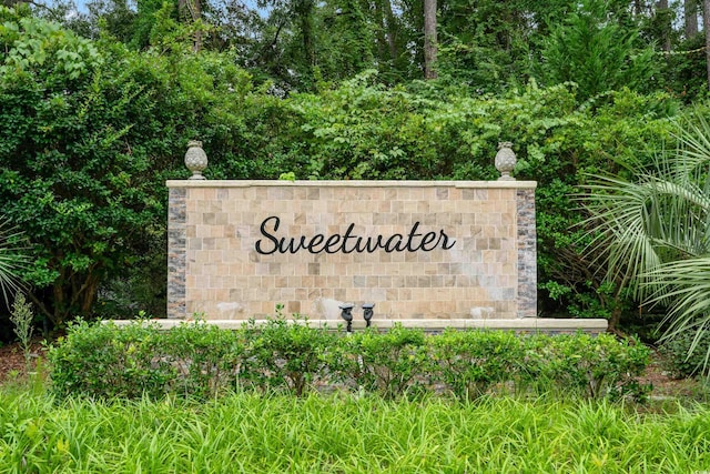 view of community sign