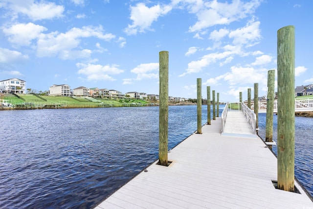 5834 Cremona Dr, Myrtle Beach, SC 29577 - dock with a water view and a residential view