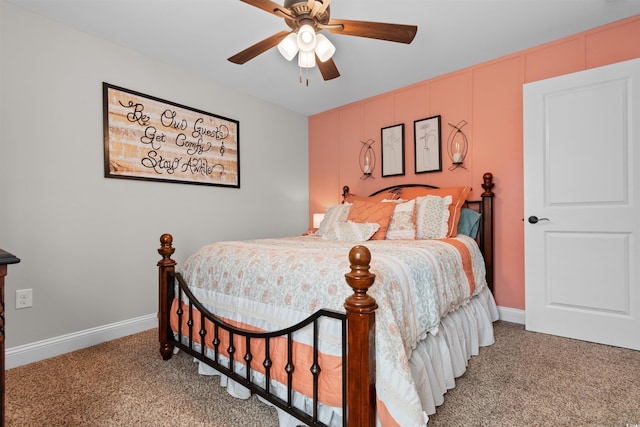 134 Winding Path Dr, Loris, SC 29569 - bedroom with light carpet, baseboards, and ceiling fan