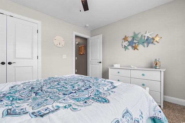 134 Winding Path Dr, Loris, SC 29569 - bedroom with baseboards, carpet flooring, and ceiling fan