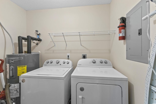 4305 Lotus Ct Unit G, Murrells Inlet, SC 29576 - laundry room with washer and clothes dryer, electric water heater, and electric panel