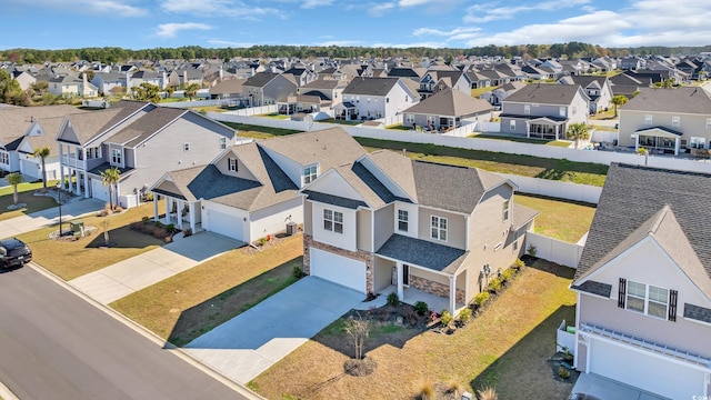 aerial view of residential area