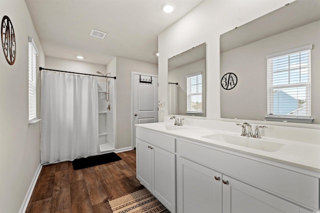 380 Harvest Ridge Way, Conway, SC 29527 - full bath with a sink, baseboards, wood finished floors, and a wealth of natural light