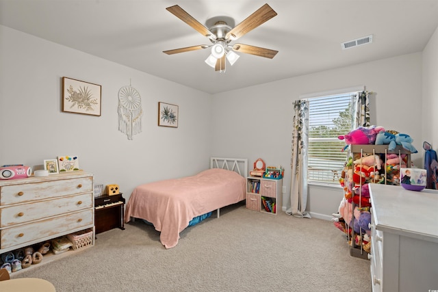 380 Harvest Ridge Way, Conway, SC 29527 - carpeted bedroom with visible vents, baseboards, and ceiling fan