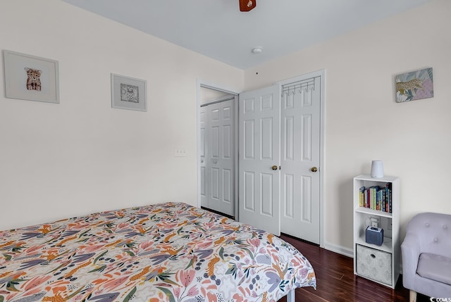 2629 Scarecrow Way, Myrtle Beach, SC 29579 - bedroom with dark wood-type flooring and a closet