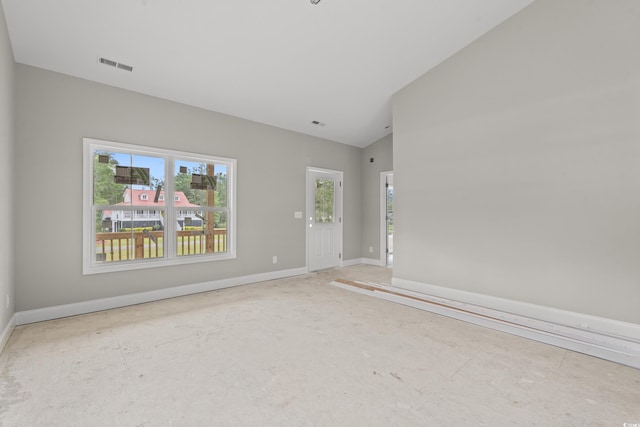3566 Steamer Trace Rd, Conway, SC 29527 - unfurnished living room featuring baseboards and high vaulted ceiling