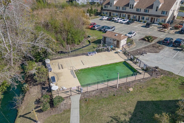 drone / aerial view featuring a residential view