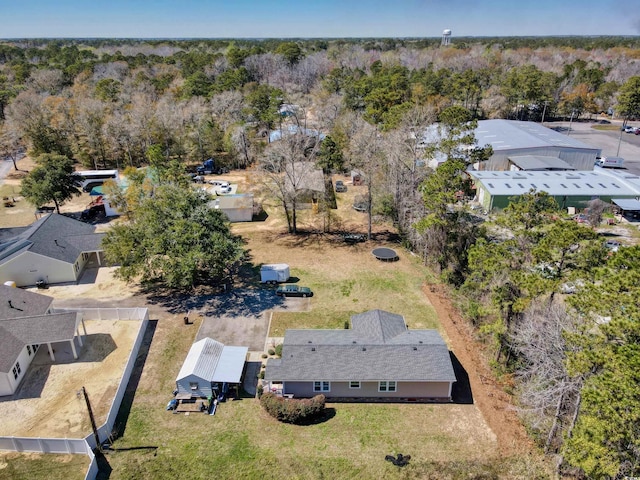 bird's eye view with a forest view