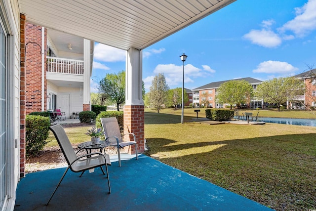 3927 Gladiola Ct Unit 101, Myrtle Beach, SC 29588 - view of patio / terrace with a water view