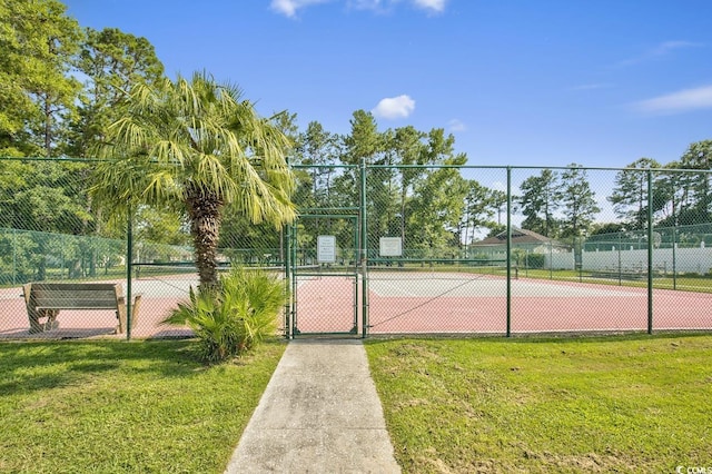 6850 Blue Heron Blvd Unit 205, Myrtle Beach, SC 29588 - view of sport court with a gate, fence, and a yard