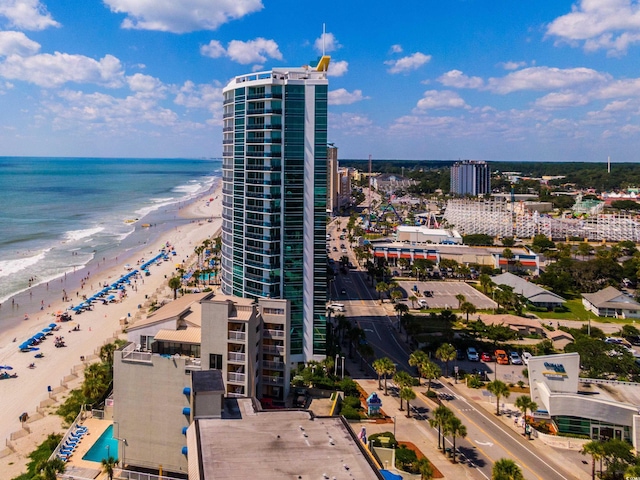 107 S Ocean Blvd Unit 704, Myrtle Beach, SC 29577 - bird's eye view with a view of the beach and a water view