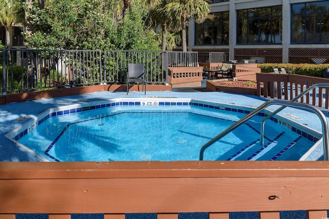 view of pool with a swimming pool