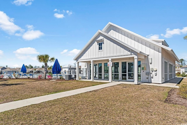 2848 Ophelia Way, Myrtle Beach, SC 29577 - back of property with board and batten siding and central AC