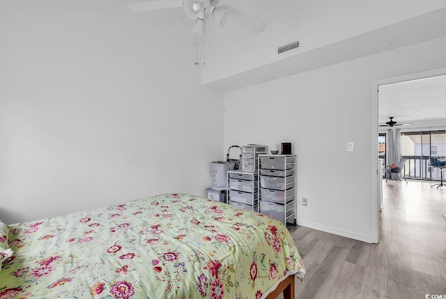 500 Fairway Village Dr Unit 7-D, Myrtle Beach, SC 29588 - bedroom with wood finished floors, baseboards, and ceiling fan