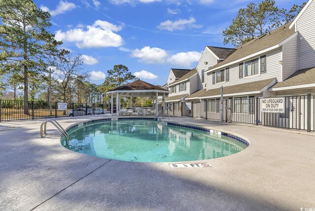 500 Fairway Village Dr Unit 7-D, Myrtle Beach, SC 29588 - community pool featuring a gazebo and a patio area