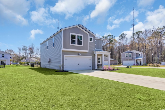 204 Leaflet Loop, Pawleys Island, SC 29585 - traditional-style home with a garage, driveway, and a front lawn