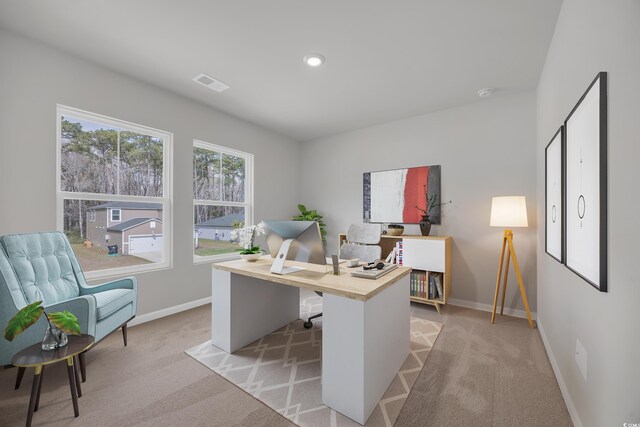 204 Leaflet Loop, Pawleys Island, SC 29585 - office space with light colored carpet, baseboards, and recessed lighting