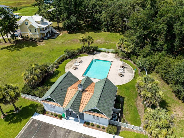 224 Oak Bay Dr, Georgetown, SC 29440 - aerial view of property and surrounding area with a pool