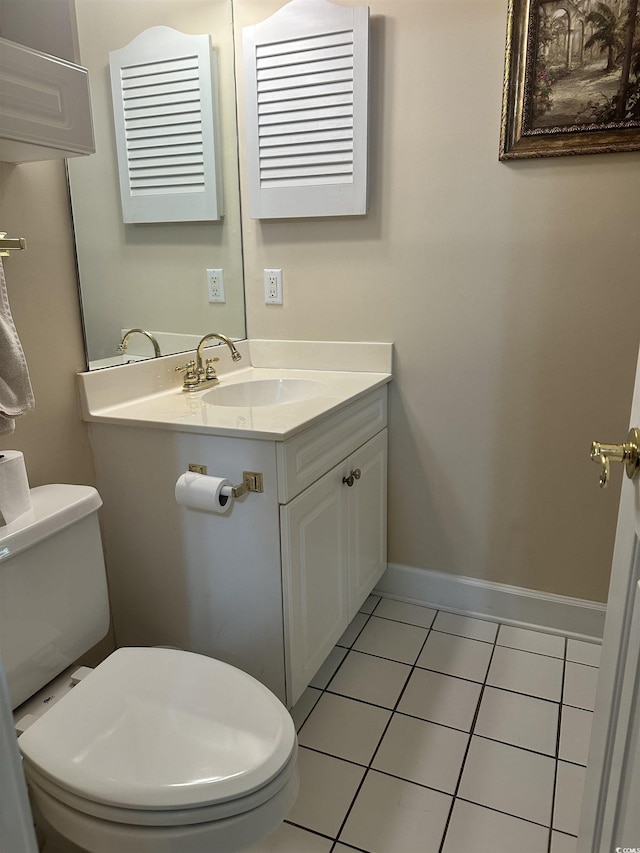 4639 Wild Iris Dr Unit 43-204, Myrtle Beach, SC 29577 - half bathroom featuring toilet, tile patterned flooring, vanity, and baseboards