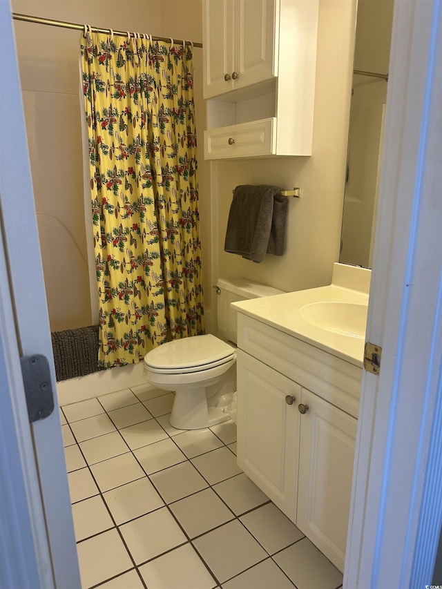 4639 Wild Iris Dr Unit 43-204, Myrtle Beach, SC 29577 - full bath with vanity, toilet, tile patterned floors, and a shower with shower curtain
