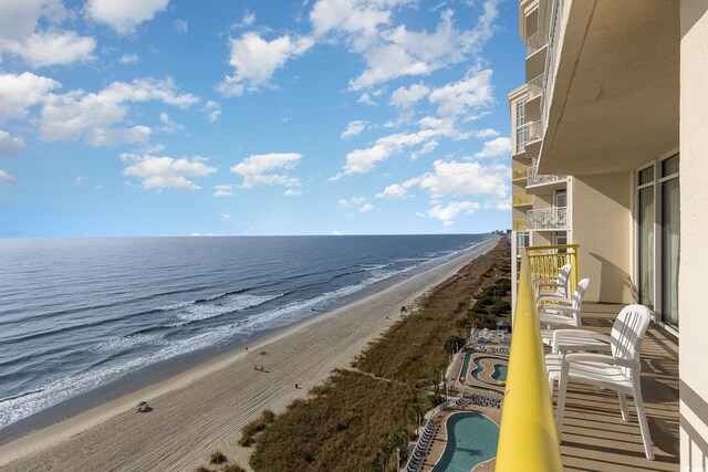 2801 S Ocean Blvd Unit 1509, North Myrtle Beach, SC 29582 - water view featuring nearby beach