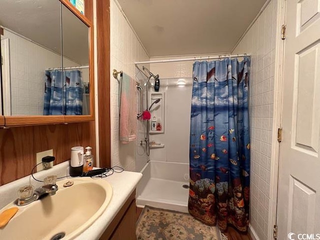 3641 Half Pint Rd, Longs, SC 29568 - full bathroom with vanity and a stall shower