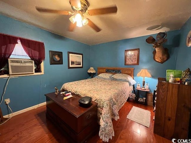 3641 Half Pint Rd, Longs, SC 29568 - bedroom featuring wood finished floors, cooling unit, and ceiling fan