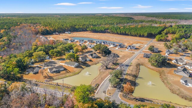 72 Millsite Ct, Georgetown, SC 29440 - aerial overview of property's location featuring a forest and a nearby body of water