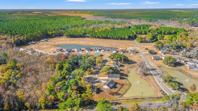 view of property location with a heavily wooded area
