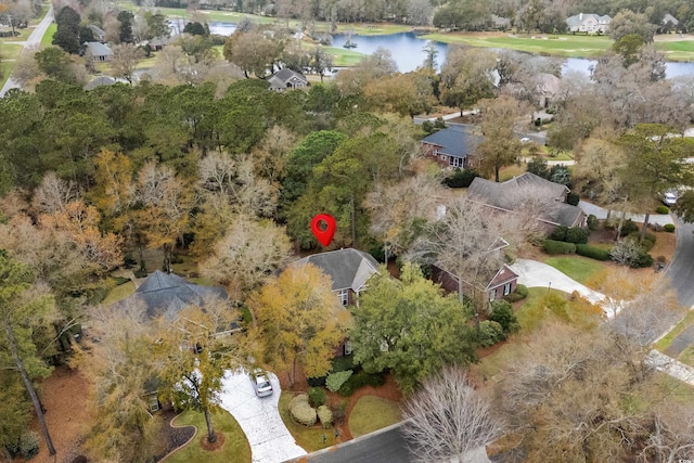 192 Berkshire Loop, Pawleys Island, SC 29585 - view of property location with a large body of water, nearby suburban area, and a tree filled landscape