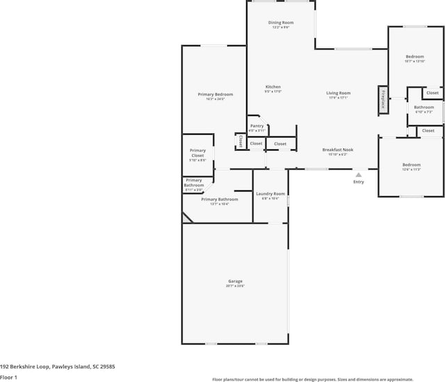 192 Berkshire Loop, Pawleys Island, SC 29585 - view of home floor plan