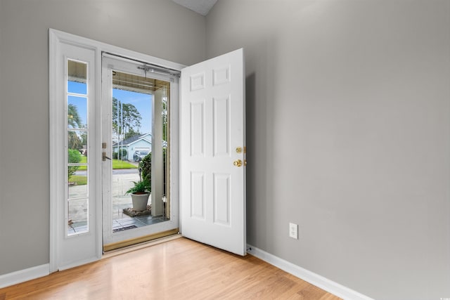 1202 Formby Ct, Myrtle Beach, SC 29588 - entryway with baseboards and light wood-style floors