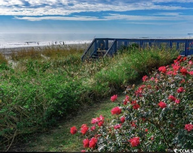 2001 S Ocean Blvd Unit 621, Myrtle Beach, SC 29577 - view of yard featuring a water view and a view of the beach