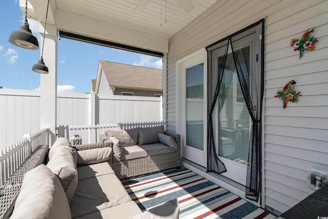 294 Portofino Dr, Myrtle Beach, SC 29579 - sunroom with an outdoor hangout area and ceiling fan