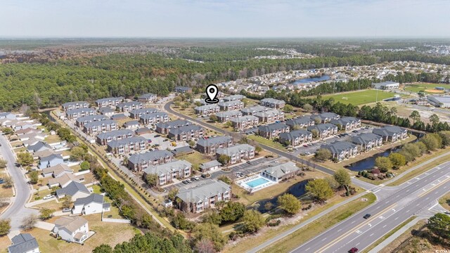 2013 Silvercrest Dr Unit 30-F, Myrtle Beach, SC 29579 - view of property location with a heavily wooded area, nearby suburban area, and a nearby body of water