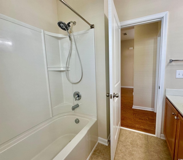 1612 Fairforest Ct, Conway, SC 29526 - bathroom with vanity, bathing tub / shower combination, and tile patterned floors