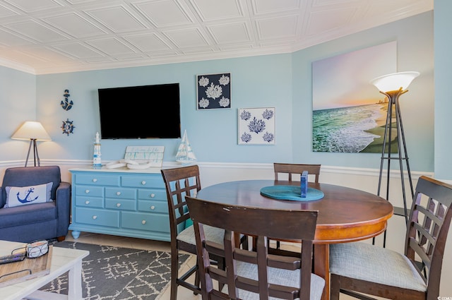 2001 S Ocean Blvd Unit 1505, Myrtle Beach, SC 29577 - dining room featuring an ornate ceiling