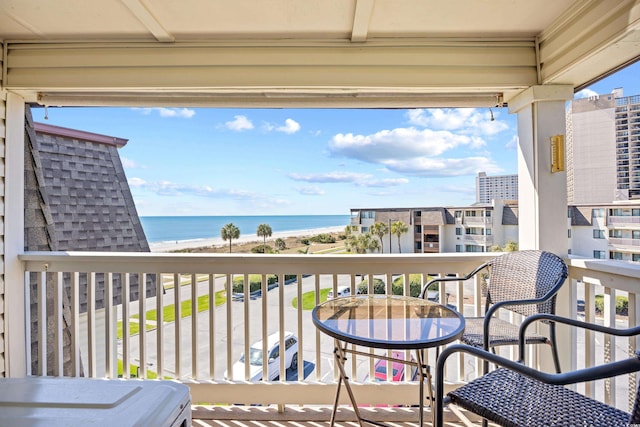 5601 N Ocean Blvd Unit C-311, Myrtle Beach, SC 29577 - balcony featuring a beach view and a water view