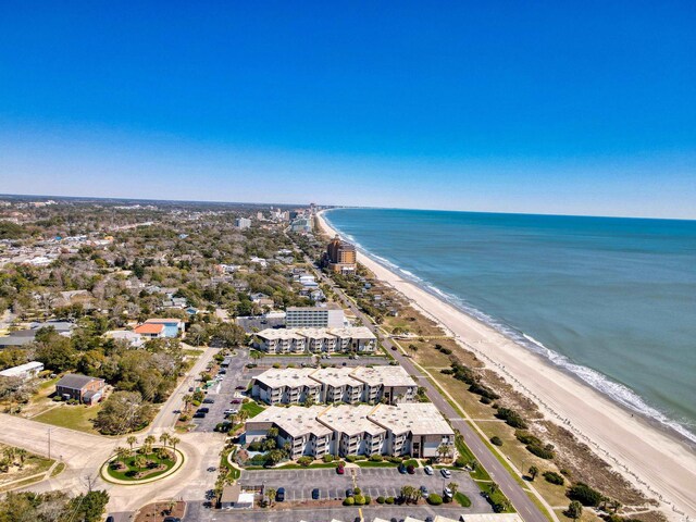 5601 N Ocean Blvd Unit C-311, Myrtle Beach, SC 29577 - drone / aerial view with a water view and a beach view