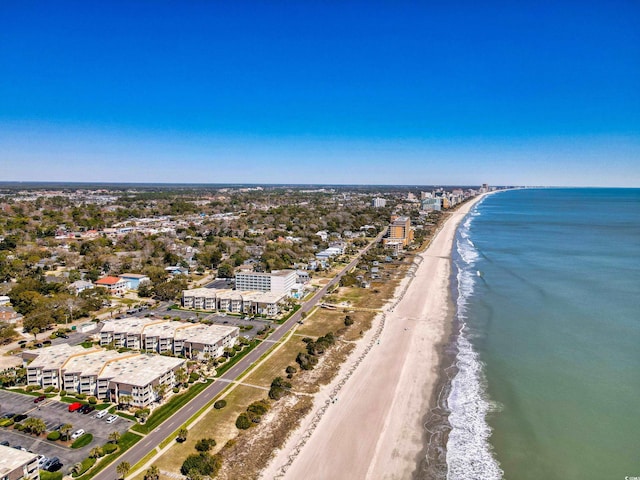 5601 N Ocean Blvd Unit C-311, Myrtle Beach, SC 29577 - drone / aerial view featuring a beach view and a water view