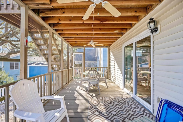 600-B 43rd Ave S, North Myrtle Beach, SC 29582 - wooden deck with ceiling fan