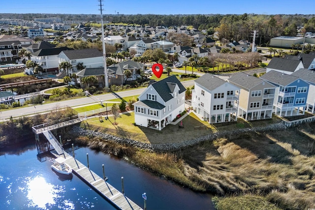 100 Marblehead Dr, Little River, SC 29566 - aerial view of residential area with a nearby body of water